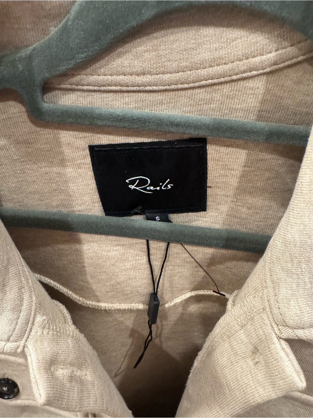 Rails Beige Cropped Button-Front Jean Jacket - Picture 3 of 4